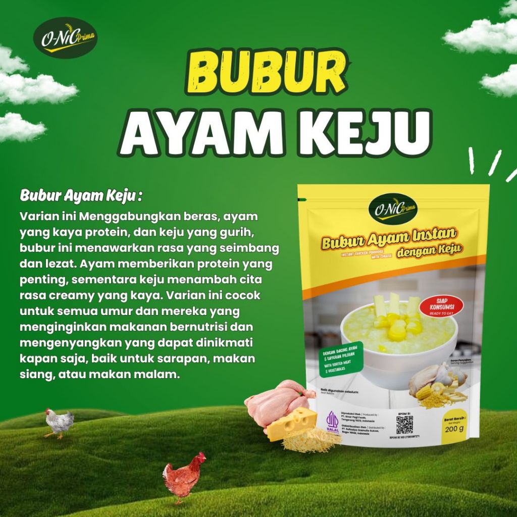 Jual Bubur Bayi Organik Ayam Keju Tanpa Pengawet || Bubur MPASI Siap