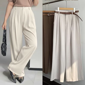 Kulot Loose Pants 332 Trousers Wanita Highwaist Jumbo Semiwool Premium Celana Kulot Wanita