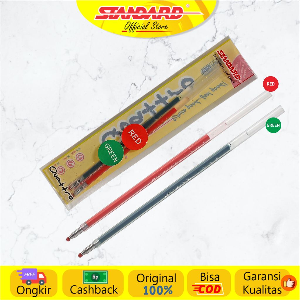 Standard - Refill Pulpen Quattro 0.5  / 0.7 - Gel  ( Isi Pulpen / Pena / Ballpoint ) (9)