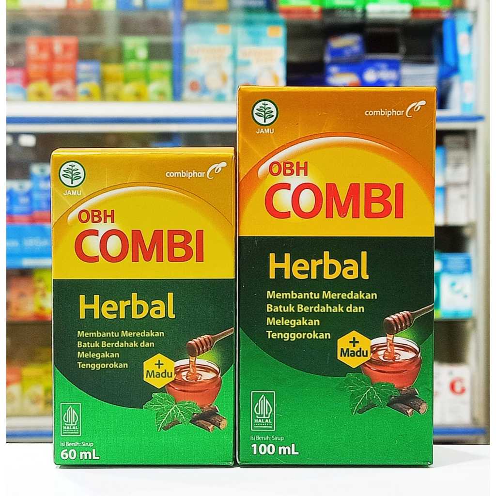 Jual OBH COMBI (HERBAL SIRUP 60ML DAN 100ML) - MEREDAKAN BATUK BEDAHAK ...