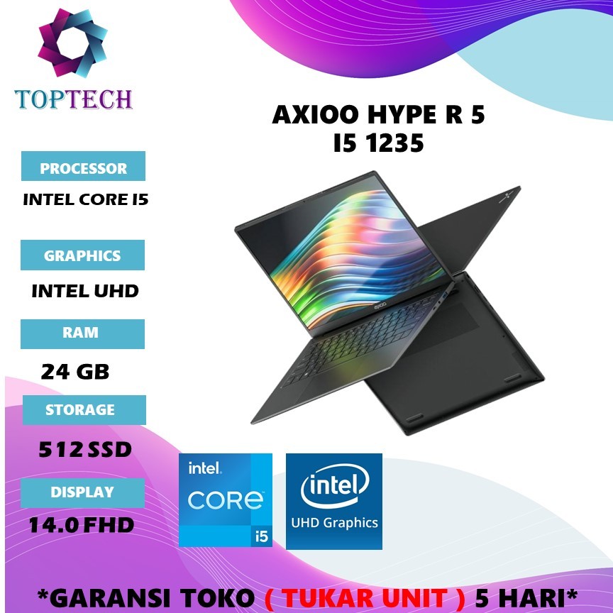 Jual LAPTOP AXIOO HYPE-R 5 I5 1235 RAM 24GB SSD 512GB DOS 14.0FHD ...