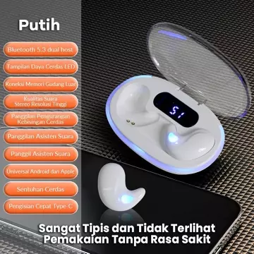 X55 TWS Bluetooth Wireless Nyaman Digunakan Earphone Bass Kencang Kualitas Jernih Dan Tahan Lama