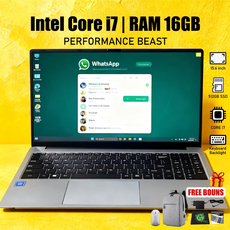 Jual CNAST laptop Baru 15inch core i7 RAM 16GB +512GB SSD Game\work ...