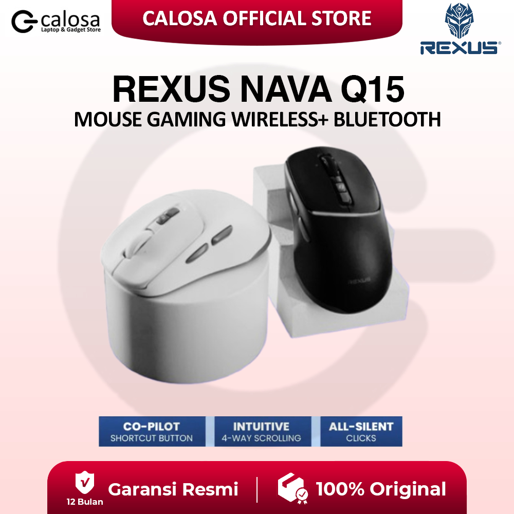 Jual Mouse REXUS Wireless + Bluetooth Gaming Shortcut Nava Q15 ...