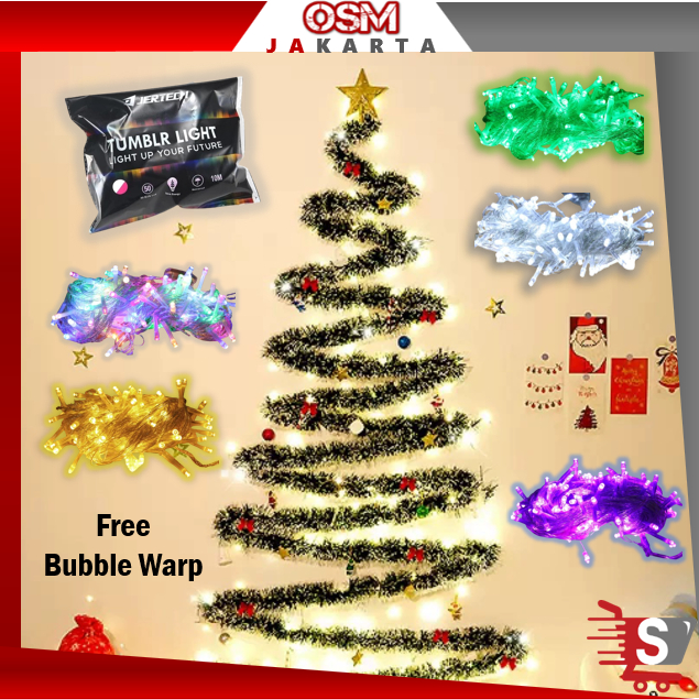 DIJUAL MURAH  L223 Lampu Natal Hias 10 Meter 50 LED / Lampu Tumblr LED / Lampu Hias LED / Lampu Dekorasi
