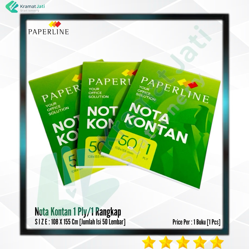 Jual PAPERLINE Nota Kontan 1 Ply/1 Rangkap [1 Pcs] | Shopee Indonesia