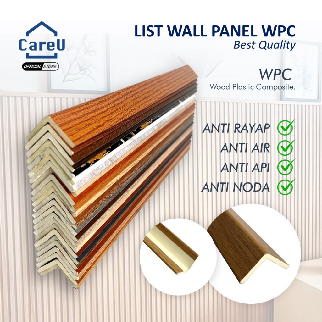 Jual [3 Meter] List Sudut Siku L WPC Wallpanel / List Penutup WPC Wall ...