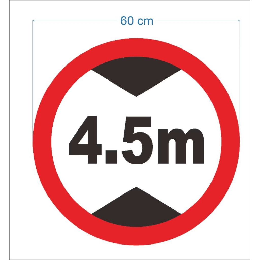 Jual Safety Rambu Lalu lintas Batas ketinggian ukuran diameter 60cm ...