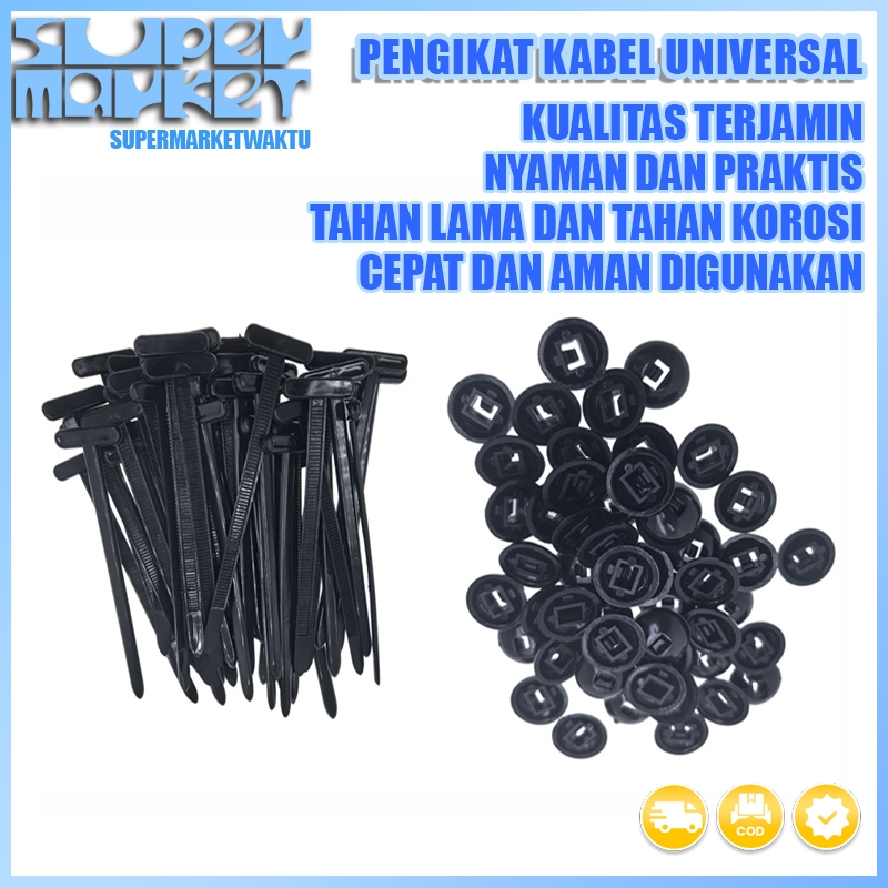 Jual Klip Tali Pengikat Multifungsi Rivet Kabel Ties Universal Clip ...