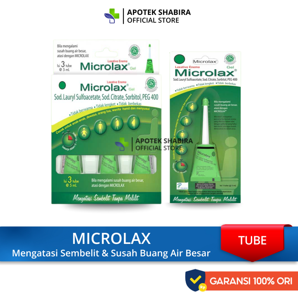 Jual Microlax Gel Tube 5ml Bundle Box isi 3 Pelancar BAB Atasi Sembelit ...