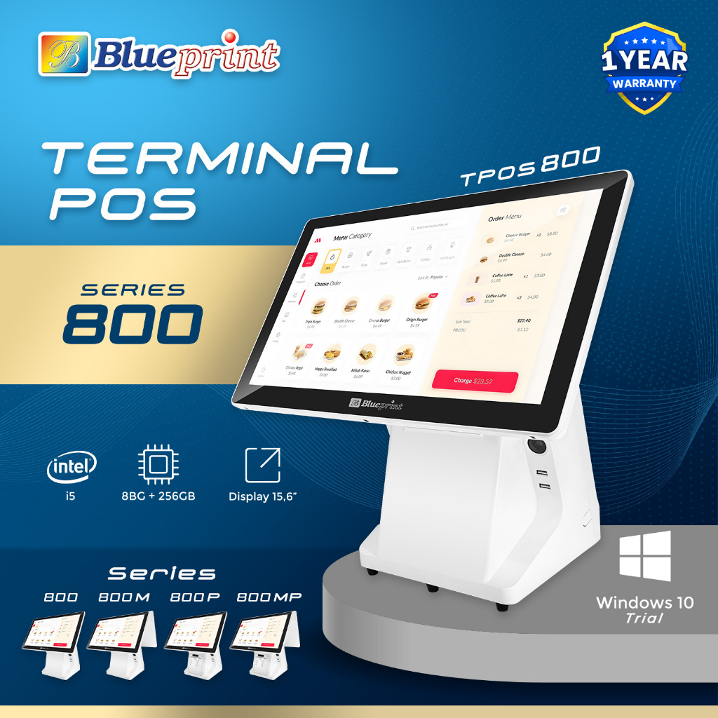 Jual TERMINAL POS 800 / Mesin Kasir All in One / TPOS 800 BLUEPRINT ...