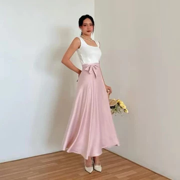 Flare Skirt Rok Lilit Satin Silk Premium Rok Wanita Masakini Korean Style HIMARI SKIRT