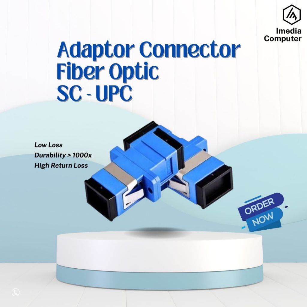 Jual Adaptor Barel SC UPC Sambungan Kabel FO Connector Adapter SC UPC ...