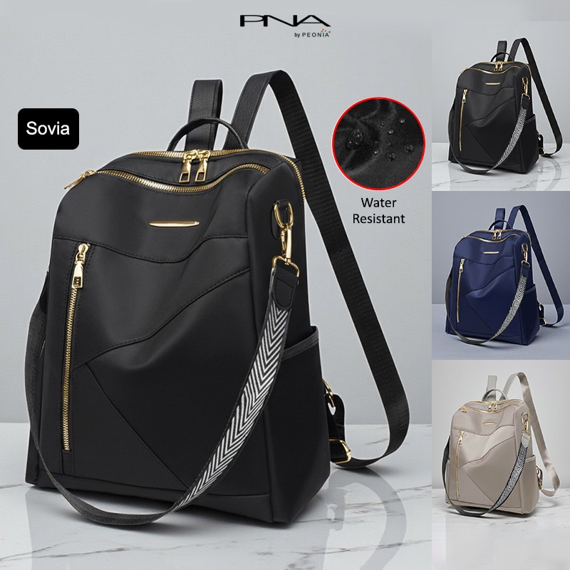 Jual Peonia PNA SOVIA Water Resistant tas ransel wanita import korean ...