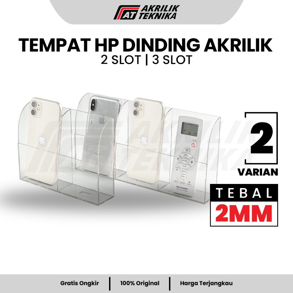 Jual Stand Display Holder Tempat HP Dinding Acrylic / Rak Gantung ...