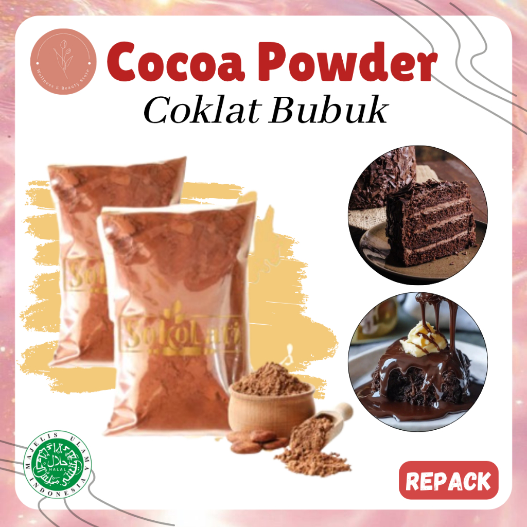 Jual Coklat Bubuk Murni [Repack 1Kg, 500g] / Cocoa Powder Local ...