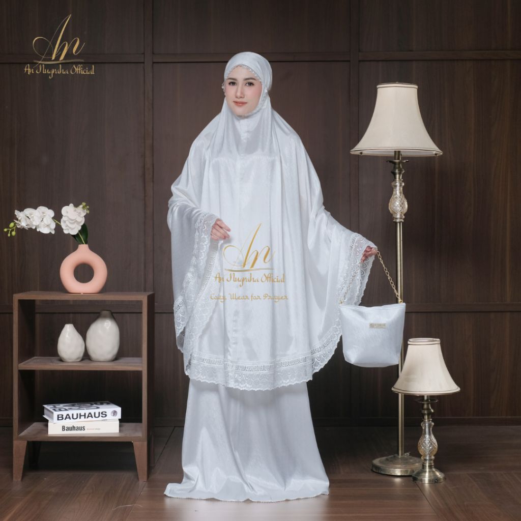 Mukena Dewasa 2in1 Silk Jacquard Renda