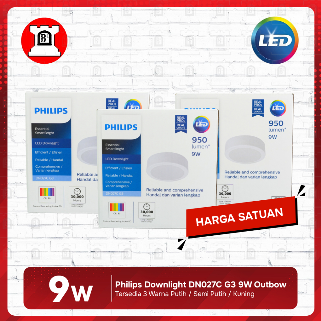 Jual DISKON SPESIAL Lampu Philips Downlight LED Plafon DN027C Gen 3 ...