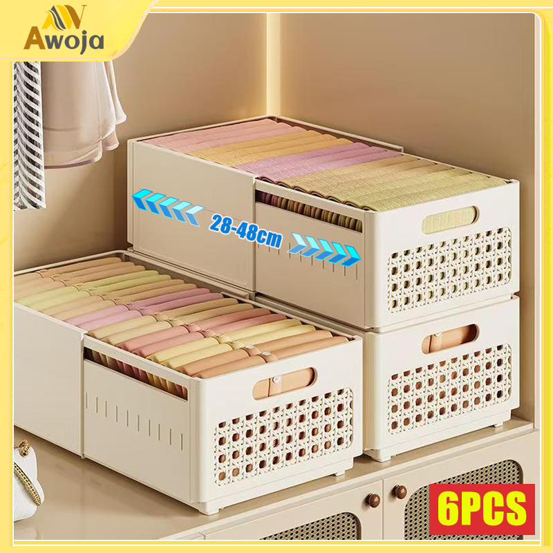 Jual Storage Box Organizer 6PCS/3PCS Sekat Laci Pembatas Lemari ...