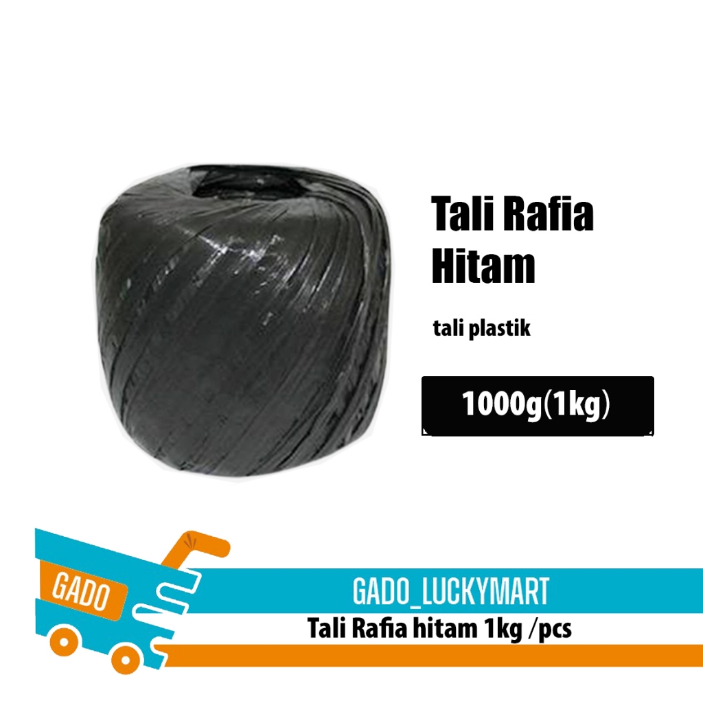 Jual Tali Rafia Hitam 1 Kg Tebal Serbaguna Berkualitas/tali plastik ...
