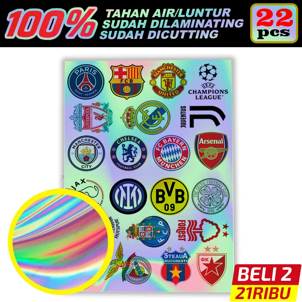 Jual Stiker Premium Logo Klub Sepak Bola Liga Champion Eropa – Vinyl ...