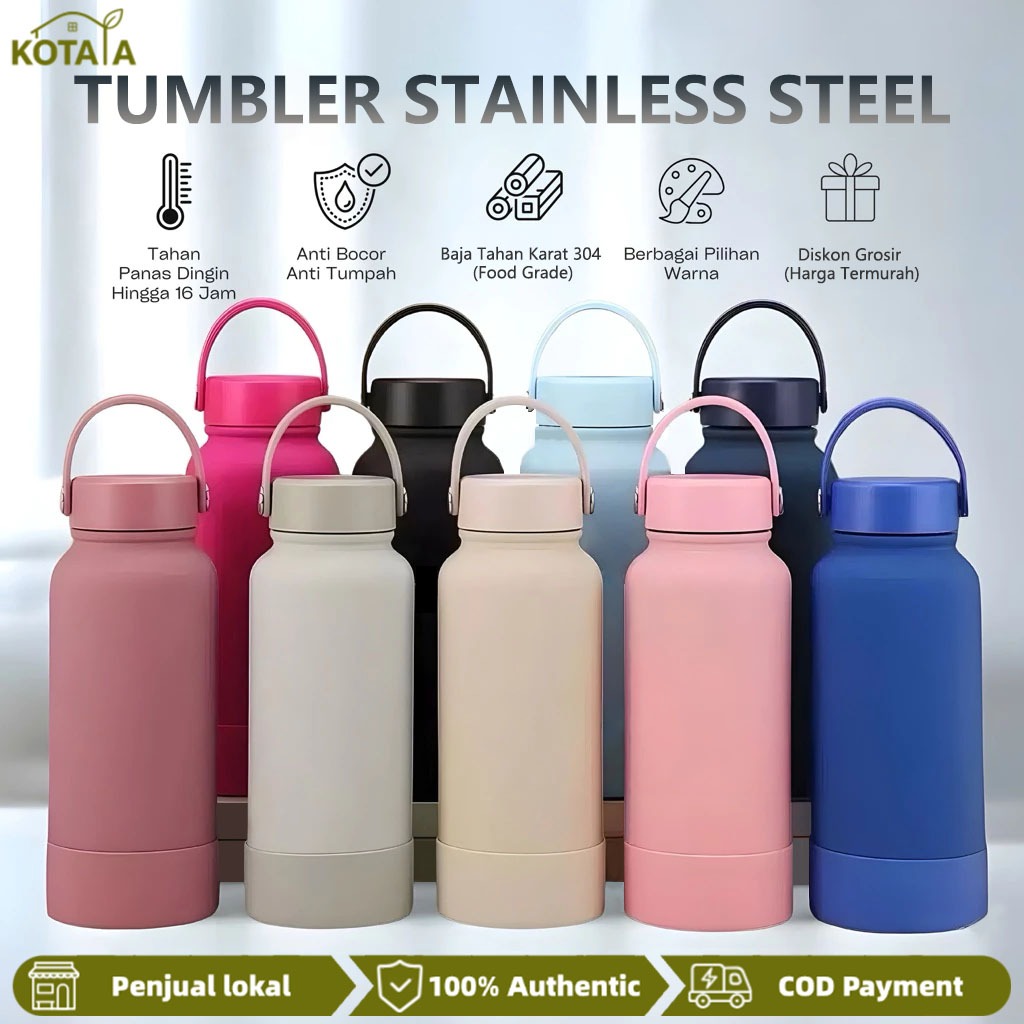 Jual 1200ML/650ML Botol Minum Thermos Aesthetic Stainless Steel SUS304 ...