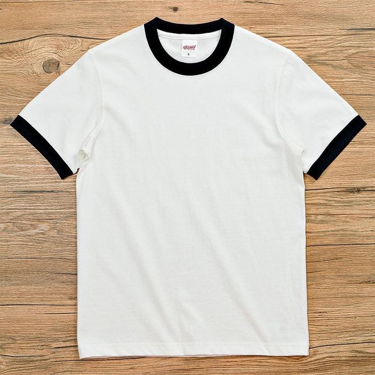Jual Kaos Ringer Tee - Black And White [ Kaos Polos Tapped Lengan ...