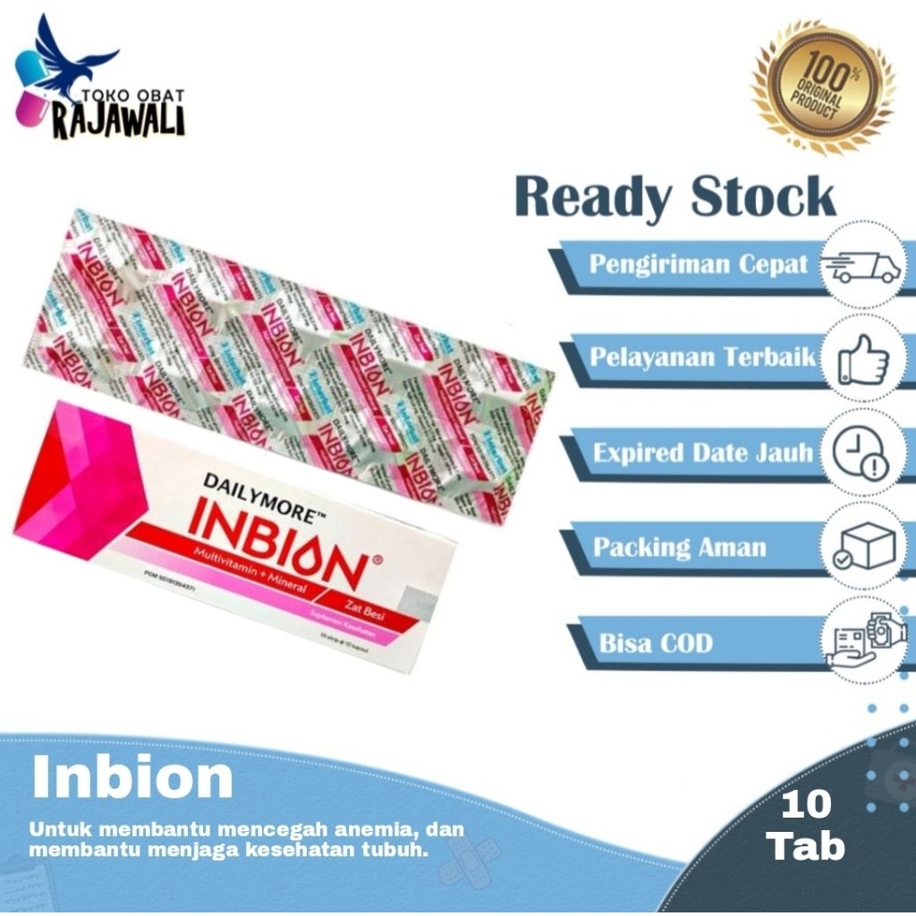 Jual Inbion multivitamin dan mineral perstrip 10 tab | Shopee Indonesia