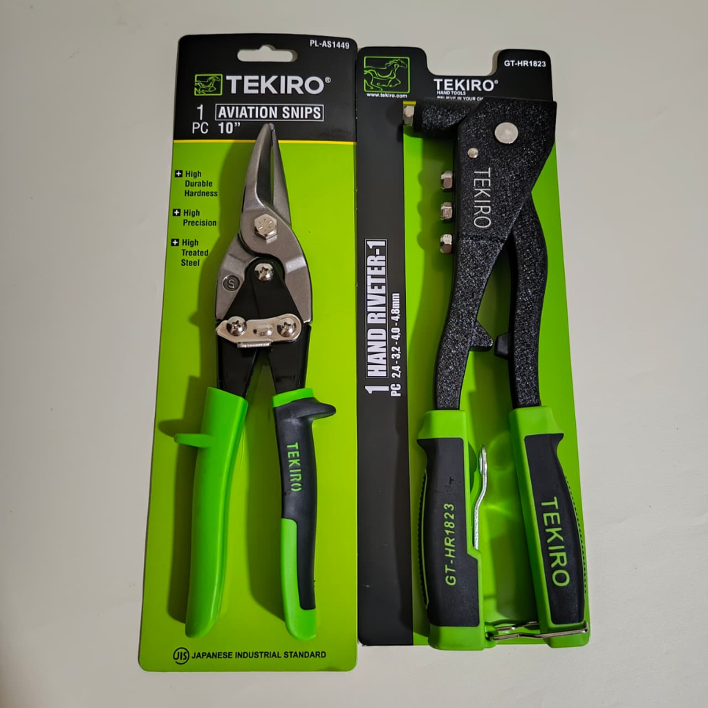 Jual Paket Alat Perkakas Tanggan Tang Rivet Tekiro + Gunting Seng Baja ...