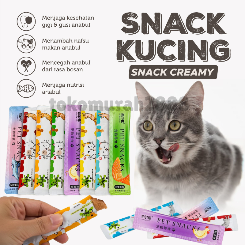 Jual Snack Kucing Mix Isi 50 Pcs Creamy Cat Strip Chiyo Snack Kucing ...