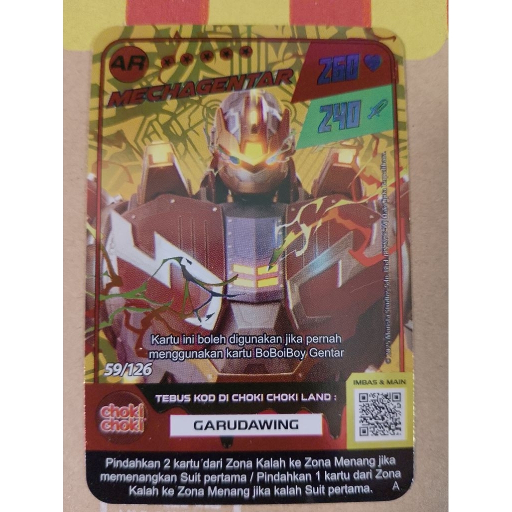 Jual Monsta Galaxy Card Boboiboy Kartu emas SR dan AR Original Choki ...