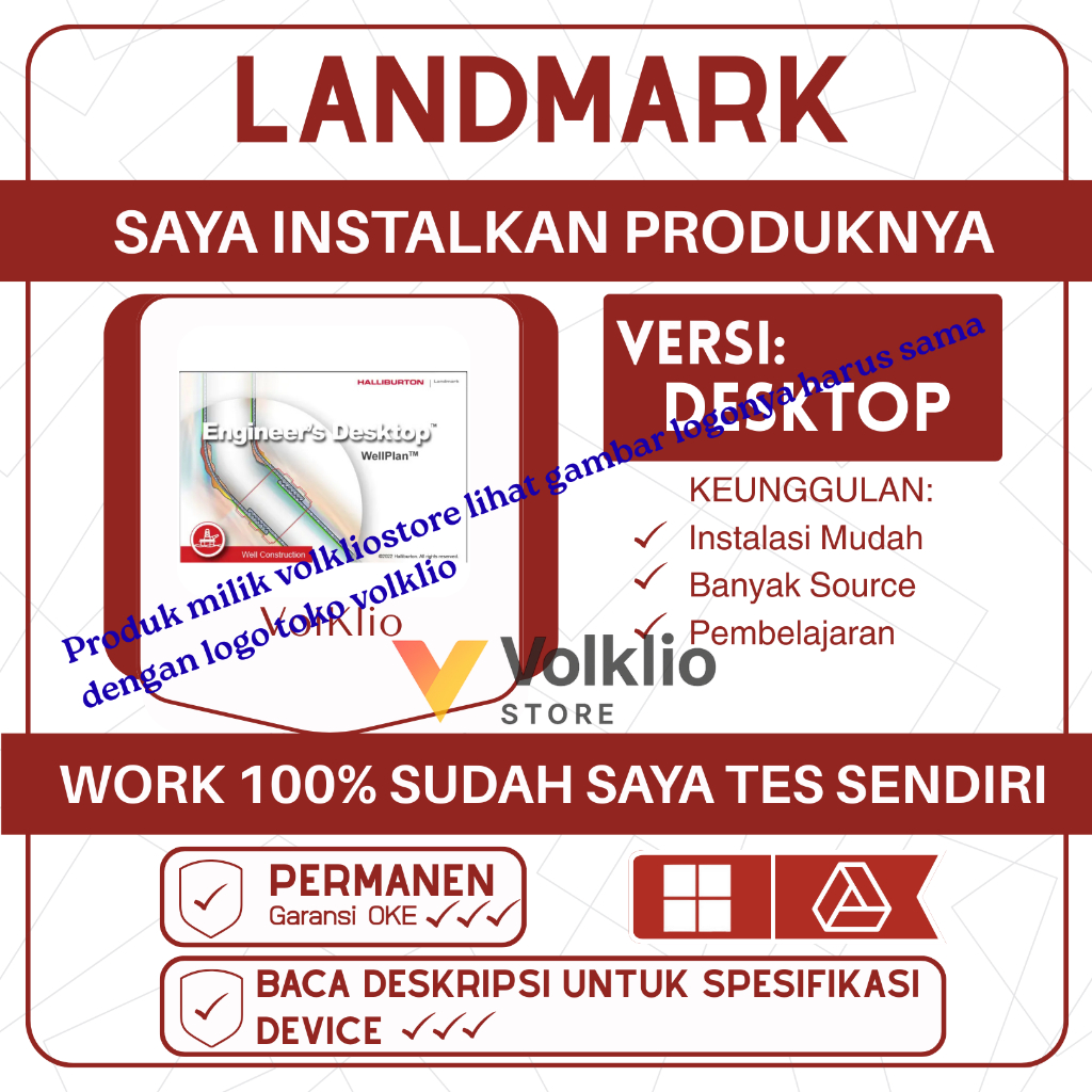 Jual Landmark WellPlan [HALLIBURTON] + Windows - Link Drive (Bonus IDM ...