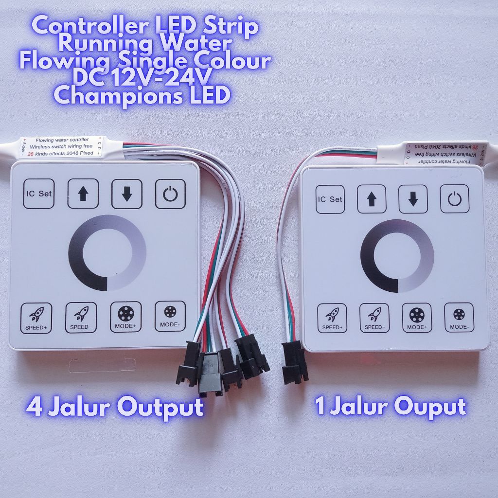 Jual Controller LED Strip Running Water Flowing Wireless DC 12V-24V ...