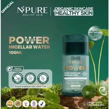 Npure Micellar Oil Infused Hydrate Acne Power Clear Micellar Water 300ml Untuk Semua Jenis Kulit