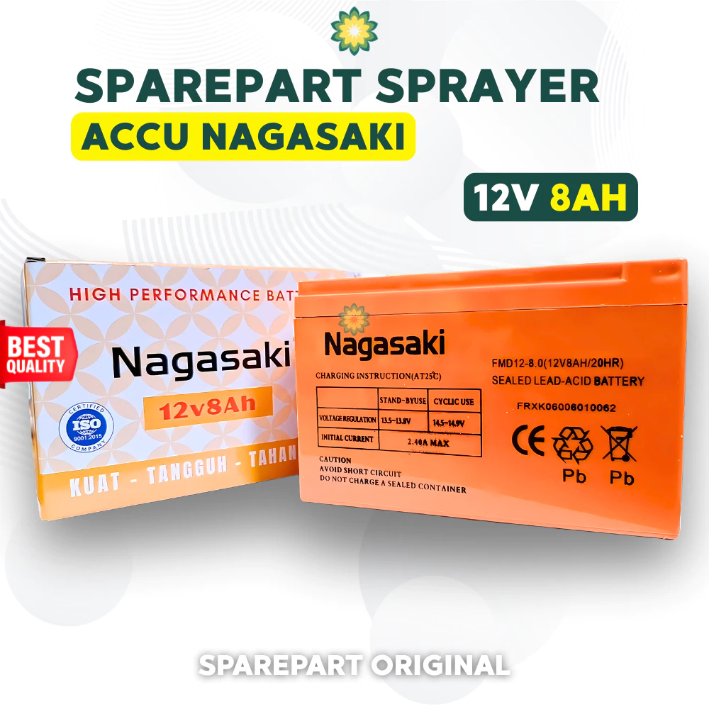 Aki Nagasaki baterai accu 12V untuk sprayer elektrik