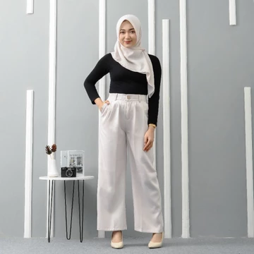 ARLINSHA Celana Kulot Wanita Loose Pants Trousers Celana Kerja Anti Kusut Cocok Untuk Semua