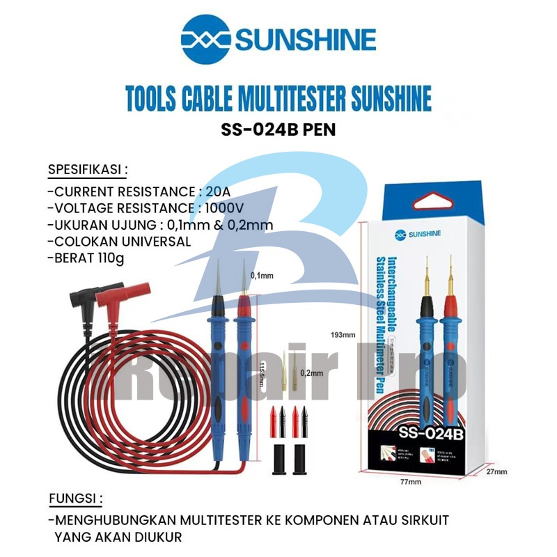 Jual KABEL MULTITESTER - CABLE MULTIMETER PEN SUNSHINE SS-024 SERIES ...