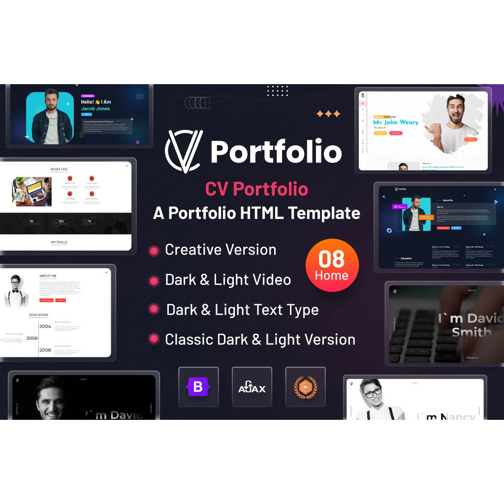 Template Website Portfolio / CV HTML | Portfolio Desain Terbaru