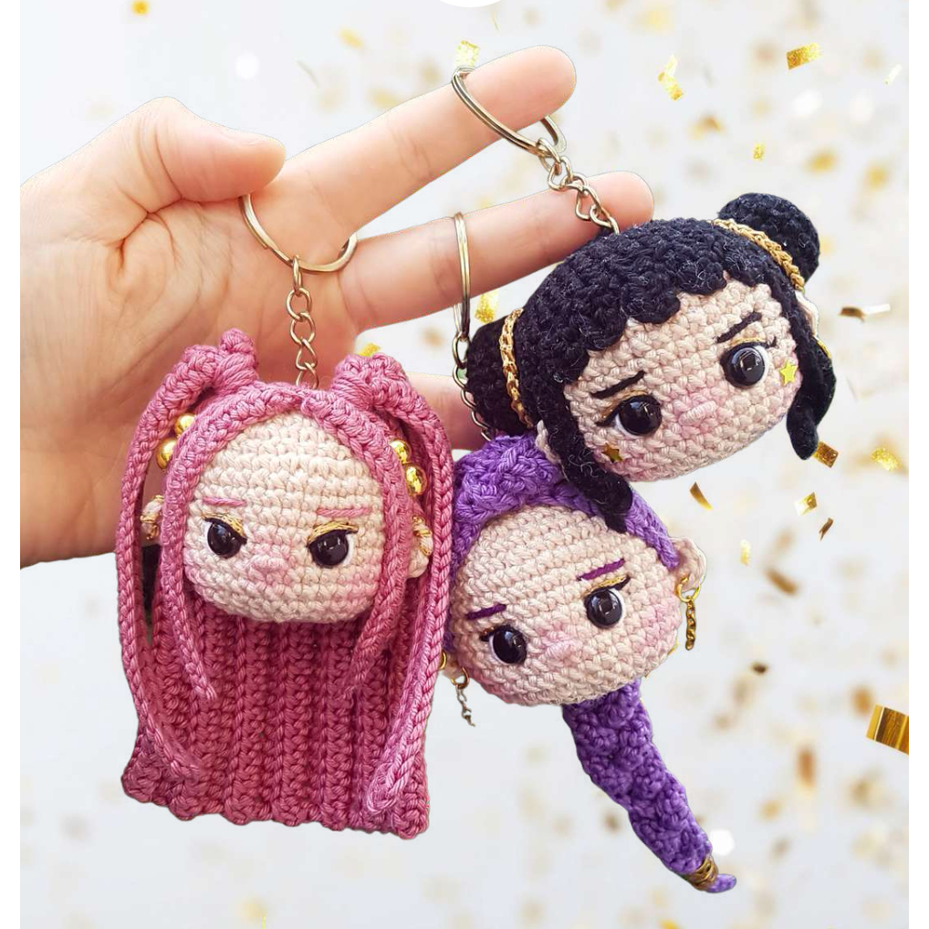 Jual Golden Huntrix crochet Keychains {Pdf File Amigurumi/Crochet ...
