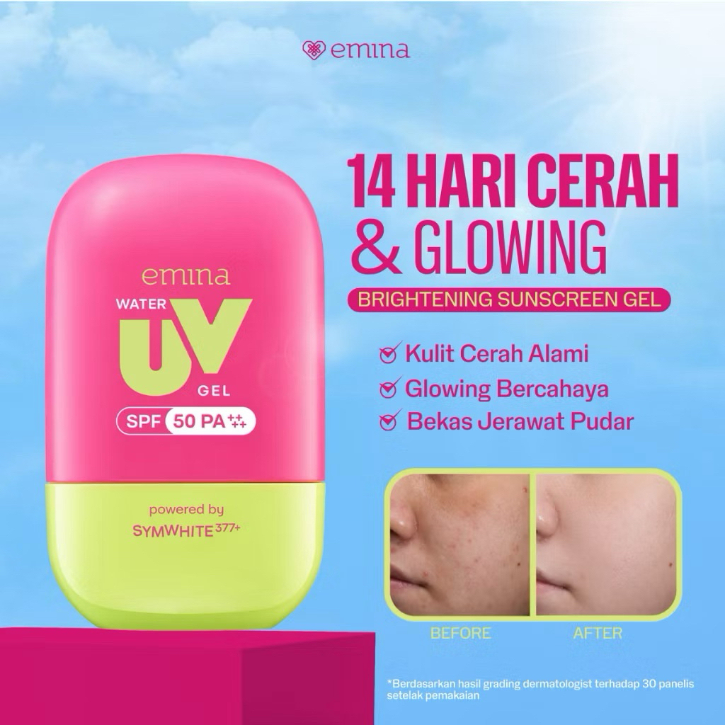 Jual SW - EMINA Water UV Gel Sunscreen Spf 50 PA++++ | Mencerahkan ...