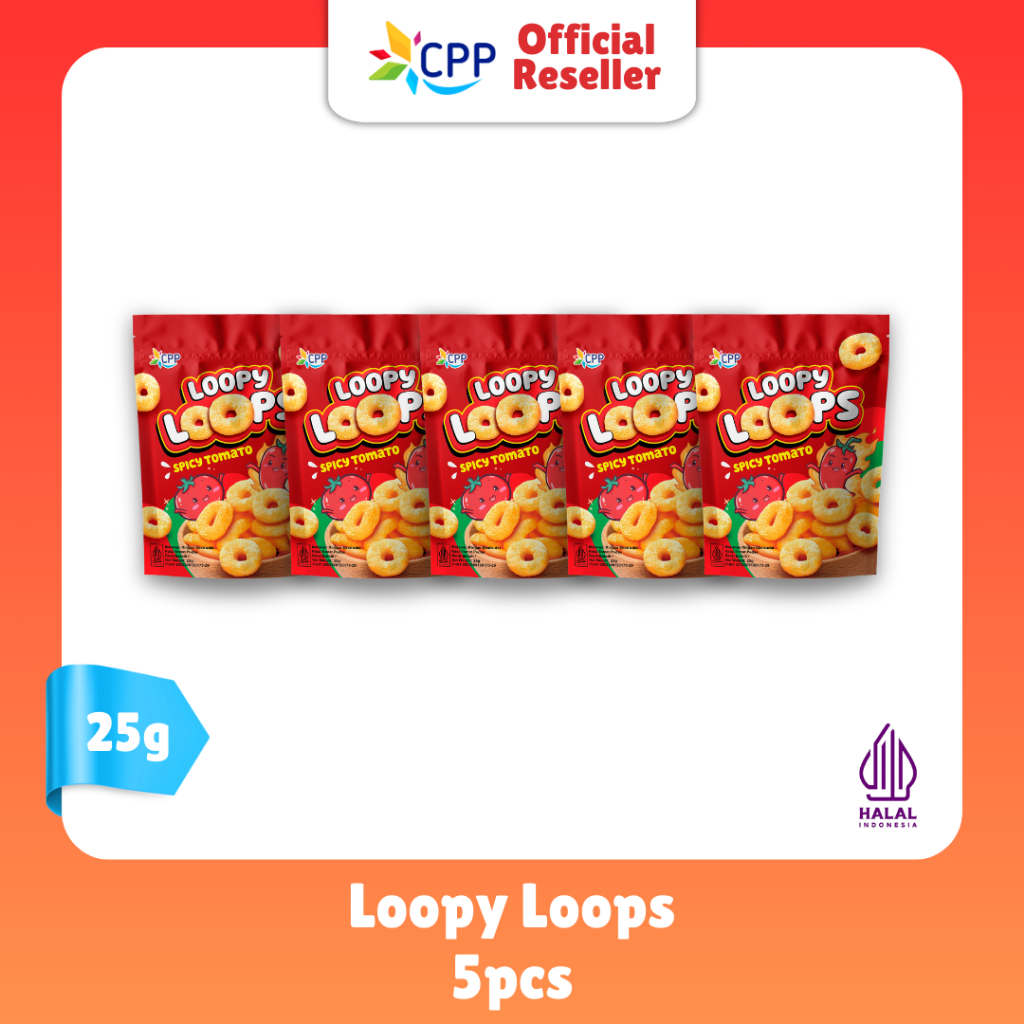 Jual LOOPY LOOPS @5pcs - Snack Jagung Rasa Tomat Pedas | Shopee Indonesia