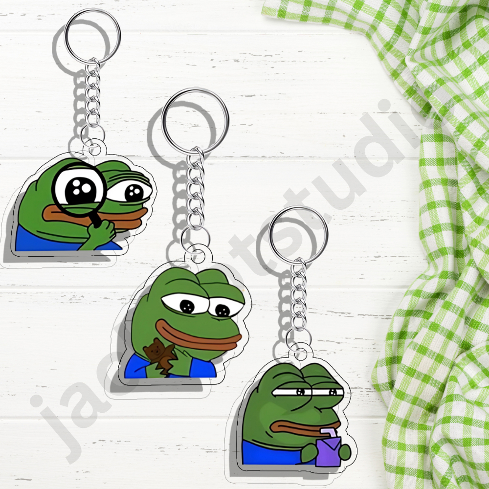 Jual Pepe The Frog Meme Keychain | Gantungan Kunci MEME Pepe si Kodok ...
