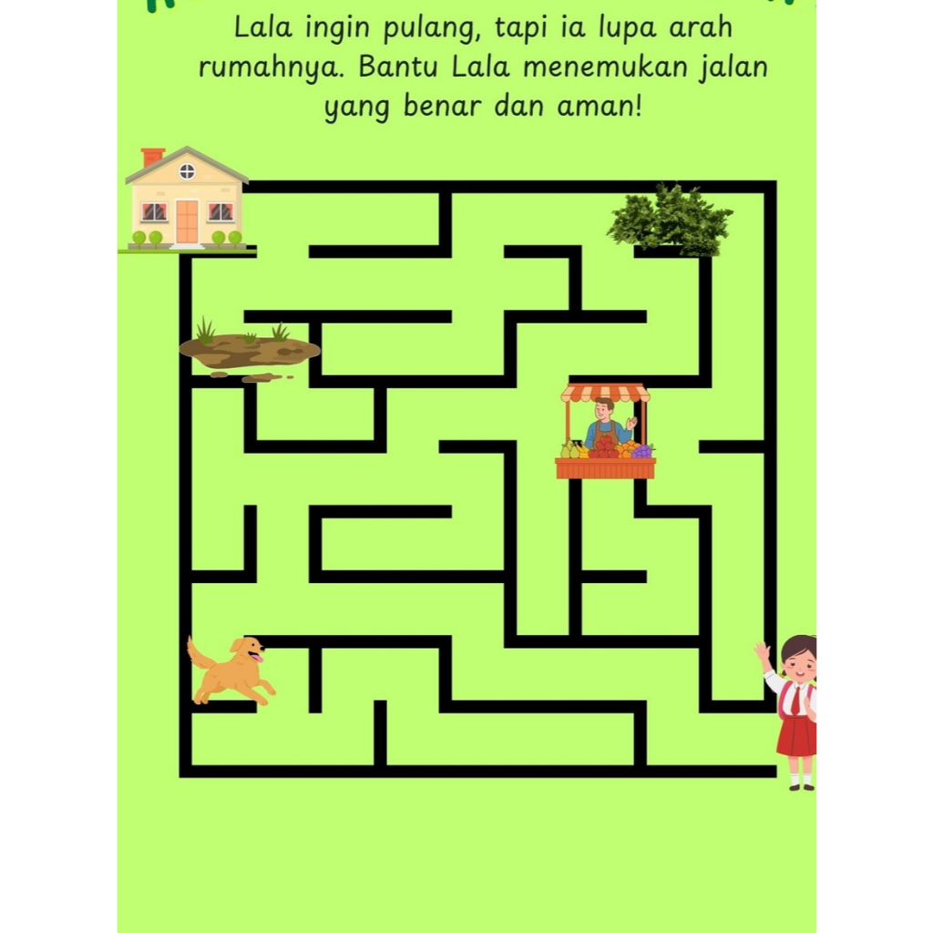 Jual Template Lembar Aktivitas Labirin / Maze | Shopee Indonesia