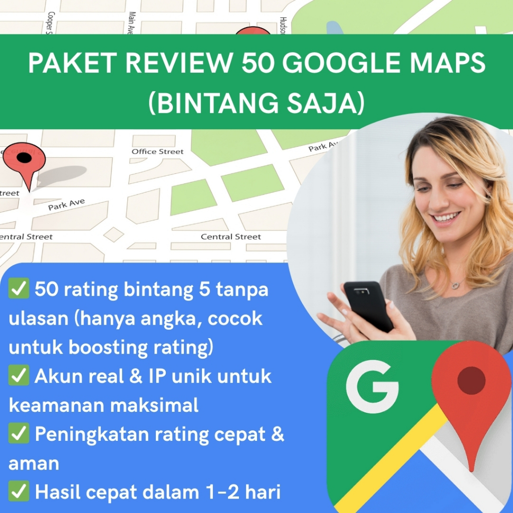 Jual Paket 50 Ulasan Positif Google Maps (Bintang Saja)/ JASA REVIEW ...