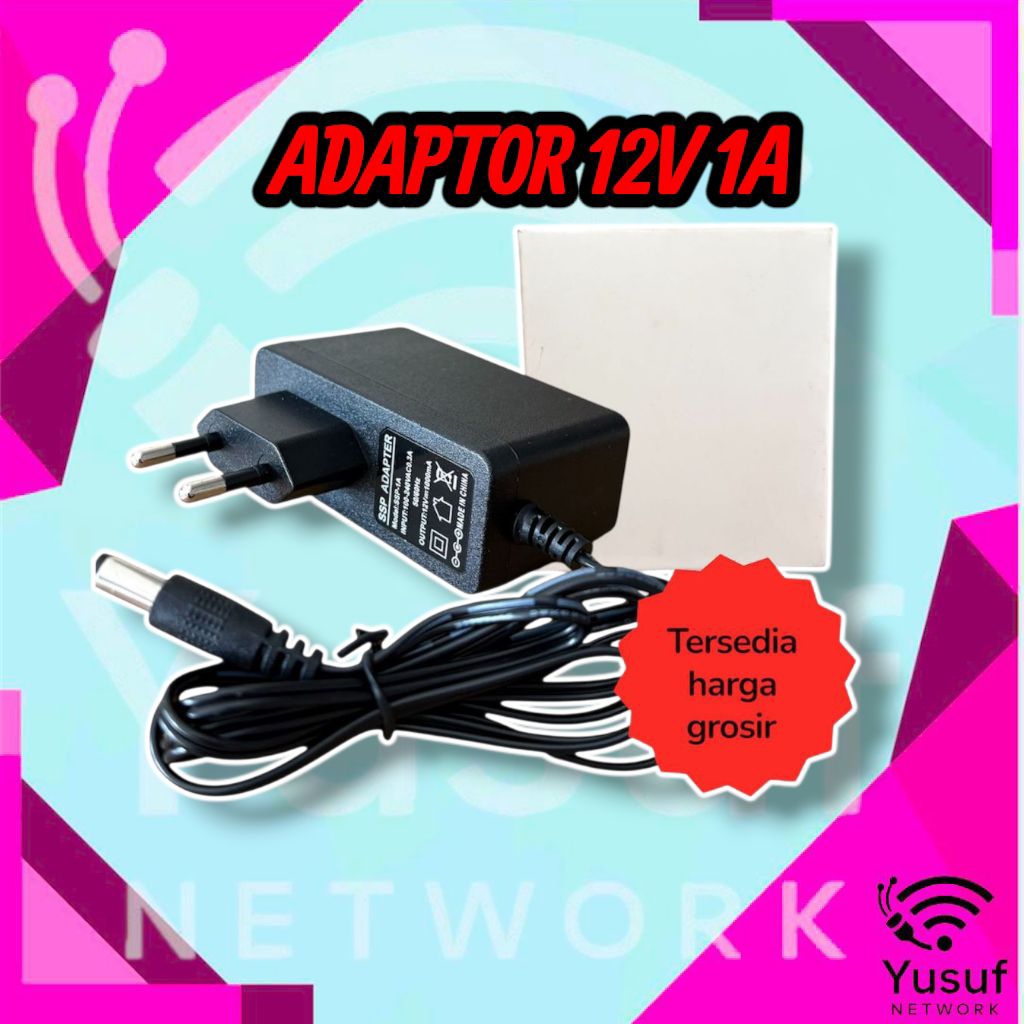 Jual Adaptor 12V real 1 A bisa untuk onu router murni murah | Shopee ...