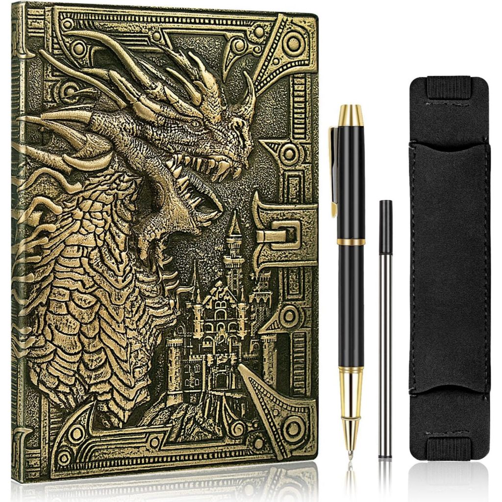 Jual DND Dungeon and Dragon Notebook 3D Embossed Leather Dragon Journal ...