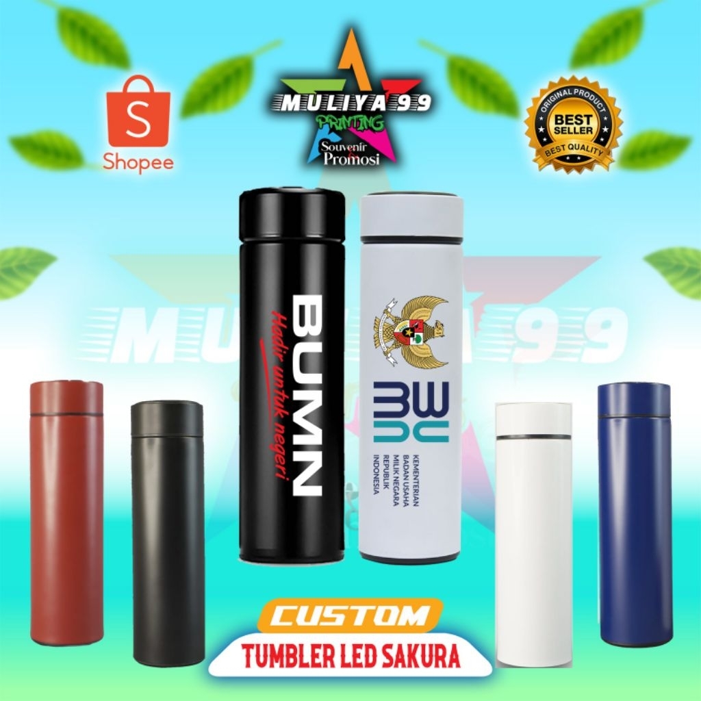 Jual (min-order 50pcs)custom tumbler LED sakura doff dan glossy/tumbler ...