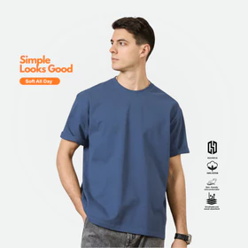 HAENHA Kaos Polos Pria Wanita Cotton Combed 20S