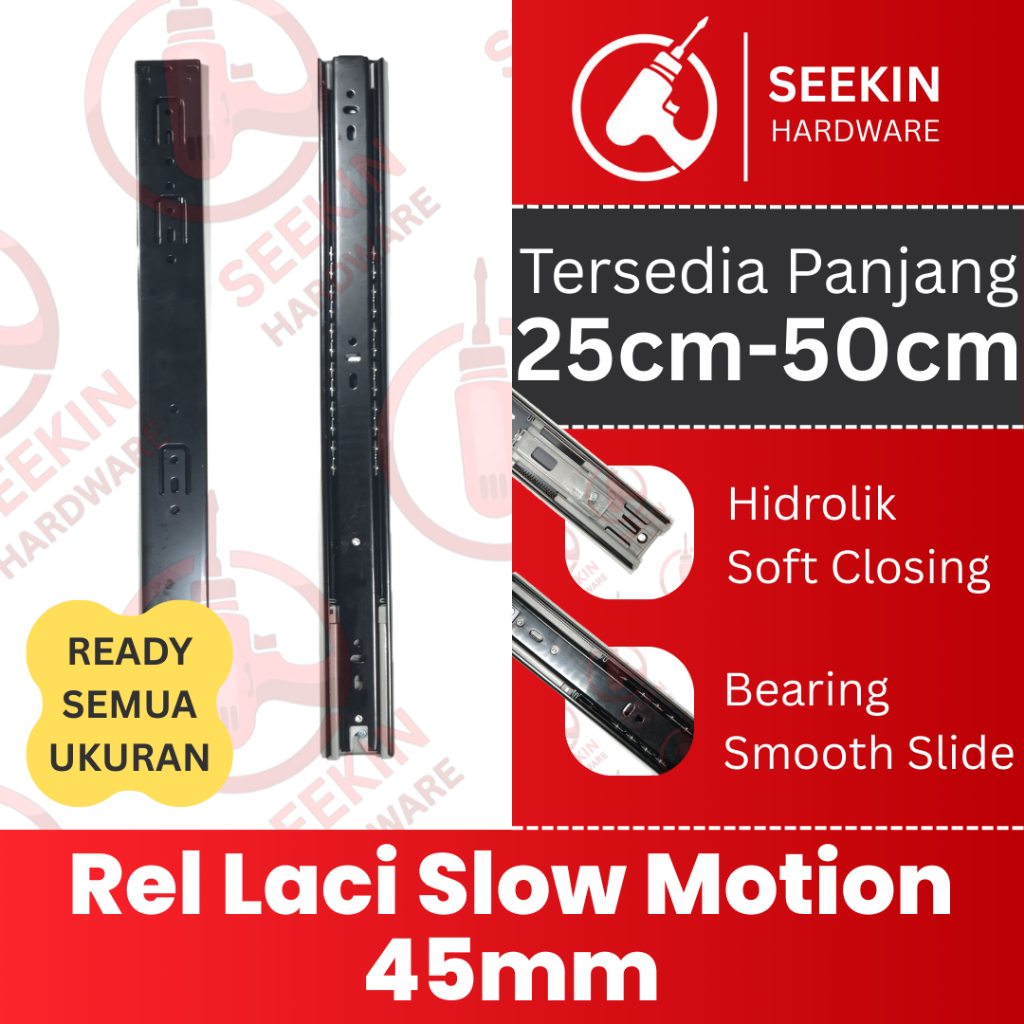 Jual Rel Laci Slow Motion 45mm Hidrolik Ball Bearing Double Track Soft ...