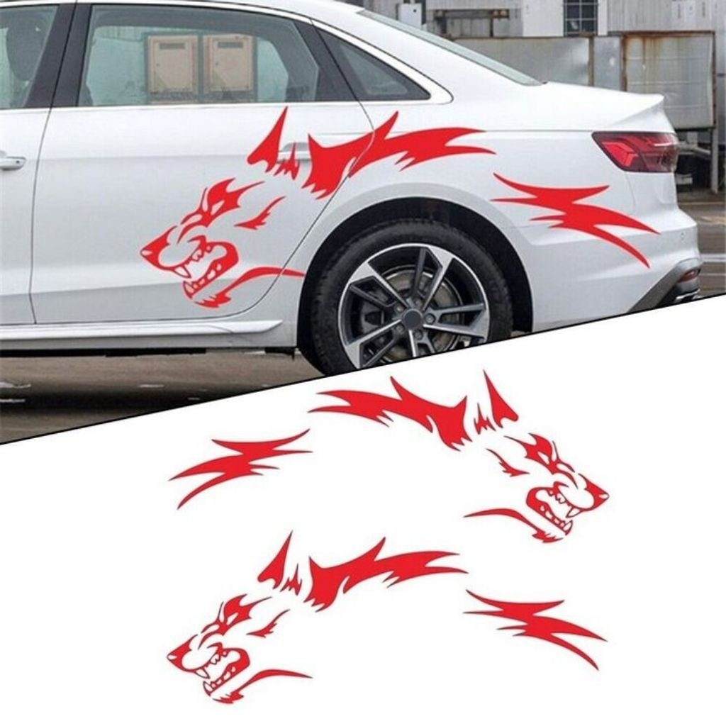 Jual Sticker mobil sedan Vios civic Corolla dll serigala stiker list ...